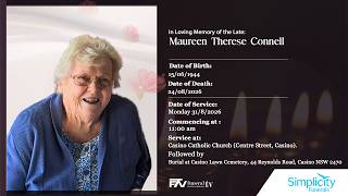 Memorial service for Maureen Therese Connell