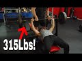 16 Year Old benches 315lb FOUR Times