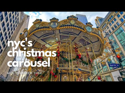 Christmas Carousel in Greeley Square  | NYC