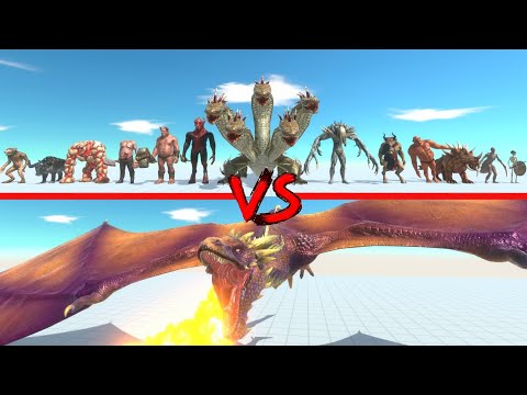 Dragon vs infernal and fantasy animals - Animal Revolt Battle Simulator