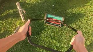 Bosch AHM38G Hand Mower Powering Through Tall Grass | Lawn Mower | Manual Reel Push Mower