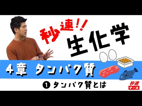 看護学科 【秒速ナース】4-1 タンパク質とは【生化学-授業動画】