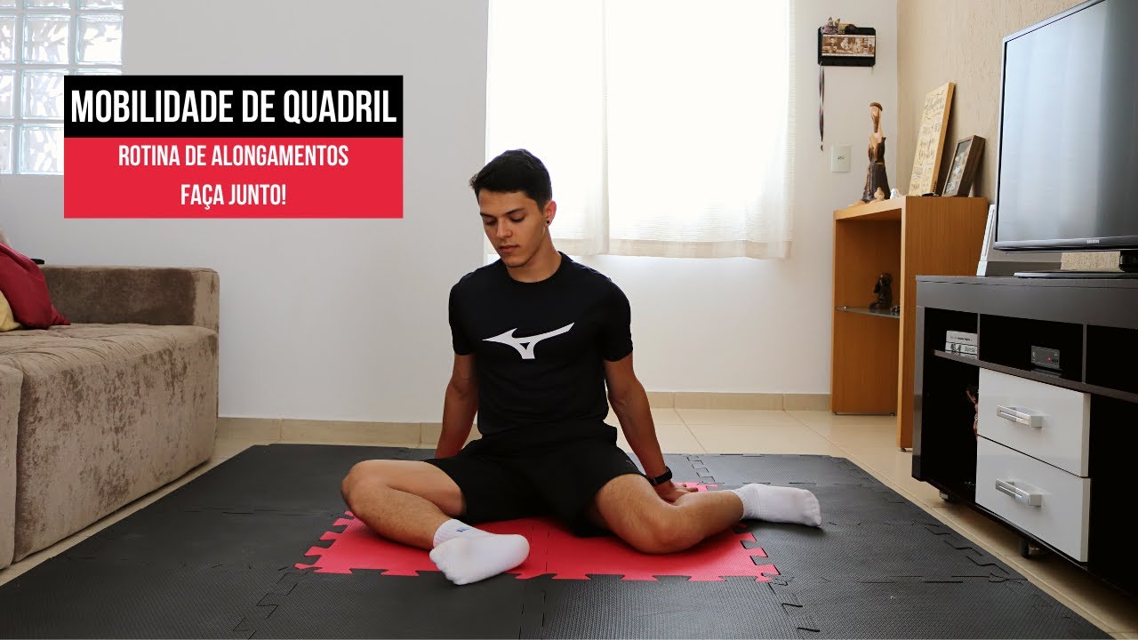 Rotina de Alongamentos para quadril (7 minutos) FAÇA JUNTO | Iniciante ao avançado