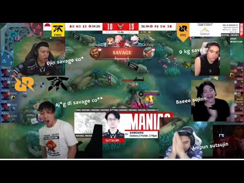 Sutsujin savage vs fnatic onic, reaction streamer mobile legends