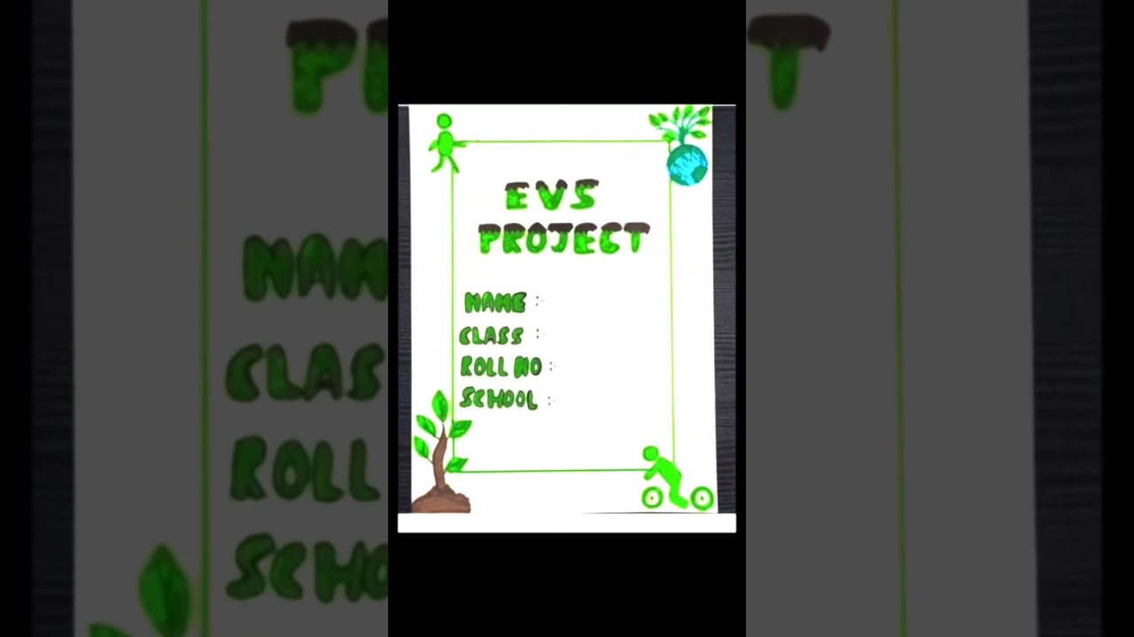 EVS project front page design // Name design on project file evs #shorts #viral #project ##craft