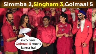 Rohit Shetty Gives Hint, Ranveer Singh To Be A Part Of Golmaal 5,Simmba 2 & Singham 3