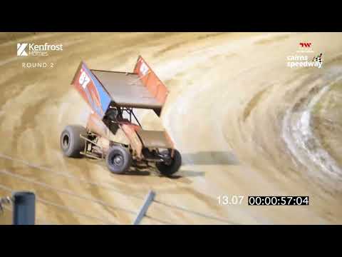 JUN17 at TWW Cairns Speedway - Ash Ewing first run in Finglas Sprintcar