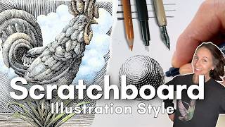 Scratchboard-engraving Illustration Style With Pen And Ink | Beginner Tutorial