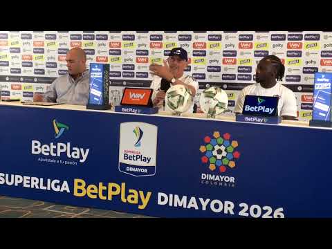JUNIOR VS SANTA FE. FINAL SUPERLIGA DIMAYOR 2026. ALFREDO ARIAS, DT DE JUNIOR EN RUEDA DE PRENSA. 