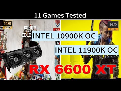 11900k oc vs 10900k oc with 6600xt | i9 10900k vs i9 11900k must see