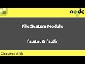 Node Js Tutorial 13 File System Module Fs Stat Fs Dir