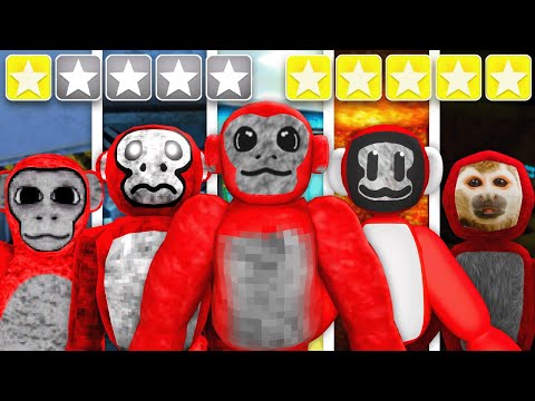 1 Star VS 5 Star Gorilla Tag Horror Fan Game…