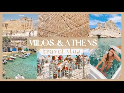 MILOS & ATHENS GREECE VLOG | exploring Plaka, Kleftiko, Sarakiniko, the Acropolis, & more!