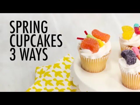 How to Make Spring Cupcakes 3 Ways