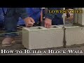 How to Build a Block Wall Lay the Blocks