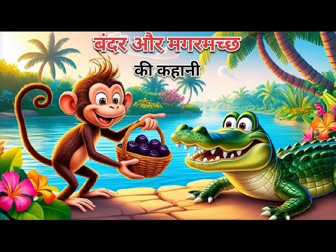 बंदर और मगरमच्छ की कहानी || bandar aur magarmach ki kahani | Hindi moral story | story for kids ||