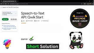 Speech-to-Text API: Qwik Start || [GSP119] || Solution