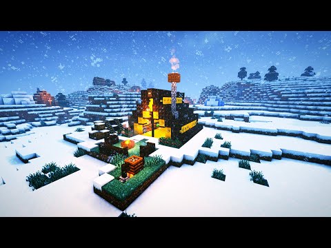 EPIC Snowy Tent Build in Minecraft!