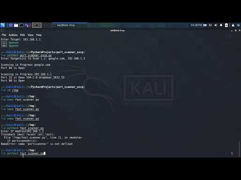 EP6 PT1 - Building a Python PortScanner || Hacking Tools || Offensive Python for Ethical Hackers