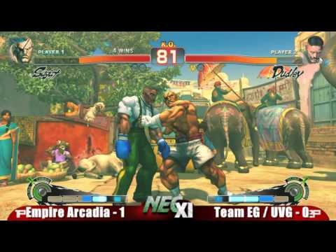 Empire Arcadia vs Team EG / UVG GRAND FINALS NEC XI SSF4 Teams Part 3