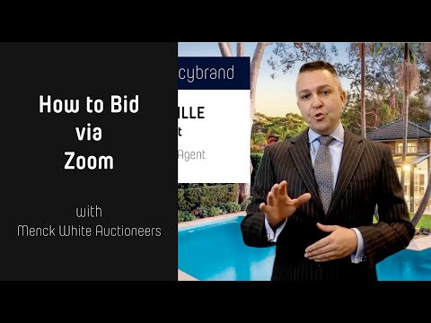How to Bid via a Zoom Online Auction - with Menck White Auctioneers