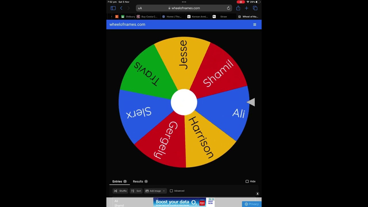 Wheel of names