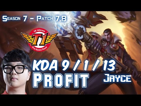 SKT T1 Profit JAYCE vs FIZZ Top - Patch 7.8 KR Ranked