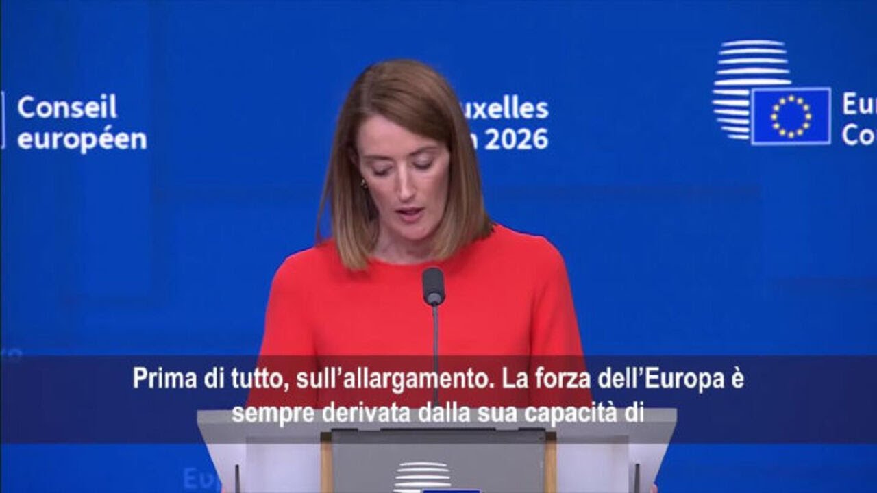Metsola: Accelerare su allargamento a Ucraina e Moldova, è un investimento geopolitico