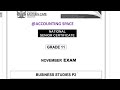 GRADE 11 BUSINESS STUDIES TERM 4 FULL PAPER 2 NOVEMBER 2023
