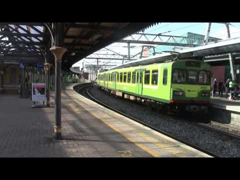 Dublin Connolly HD-Irish Rail LHB Dart 8100 class no.8119 departs on service to Bray