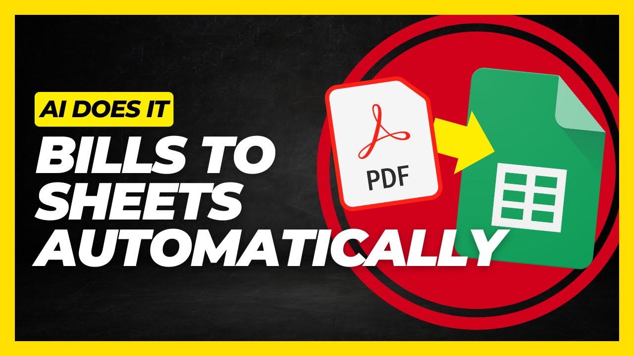 Convert Utility Bills PDF to Google Sheets with AI | Data Extraction Automation