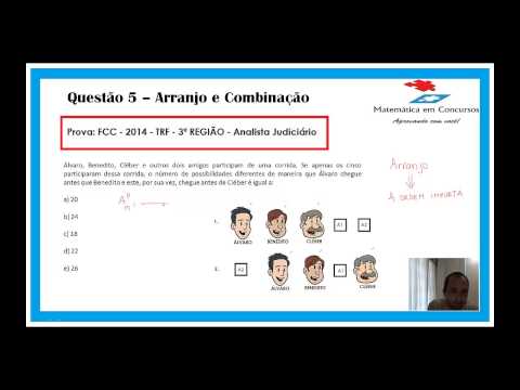 Matemática para Concursos - Arranjo e Combinação Q5