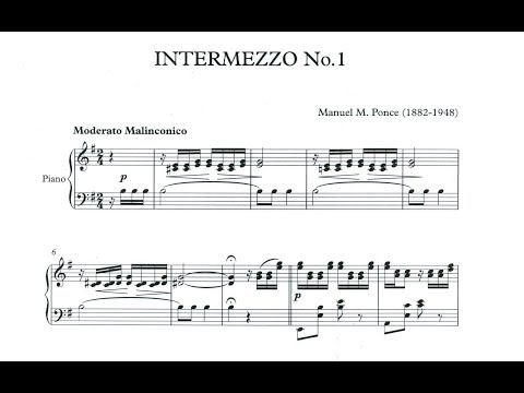 Manuel M Ponce Intermezzo No 1 for Piano