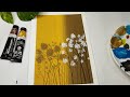 white flower painting/watercolour painting for beginners tutorial/aesthetic floral art  #youtube