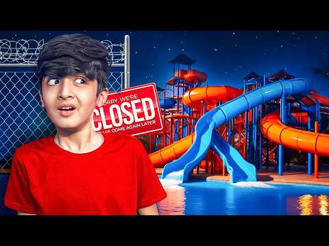 Spending Overnight Inside a Water Park !