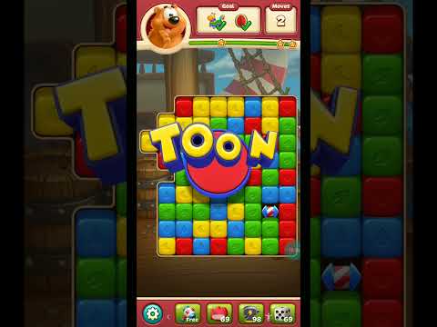 Toon blast level 570 571 572 573 574 575 576 577 578 579 no booster✨🇮🇳✨ got free moves from add👍