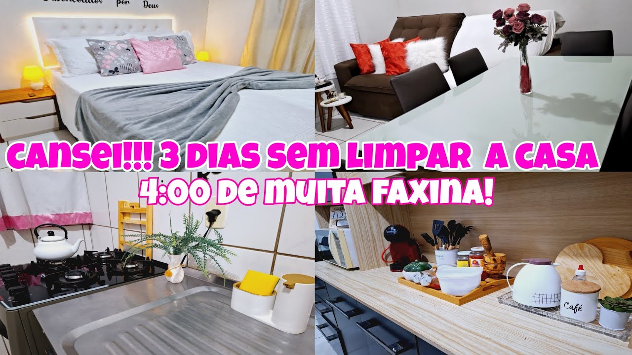 CANSEI!! EXAUSTA FAXINA  PESASA 3 DIAS SEM LIMPAR A CASA, FORAM 4:00 DE MUITA  FAXINA