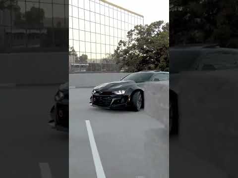 Murdered out 2019 Camaro ZL1 /RFX11 Rohana wheels with Carbon fiber hood