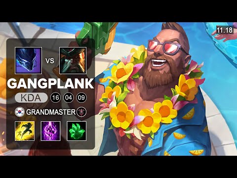 Gangplank Top vs Noctune - KR GrandMaster - Season 11 Patch 11.19