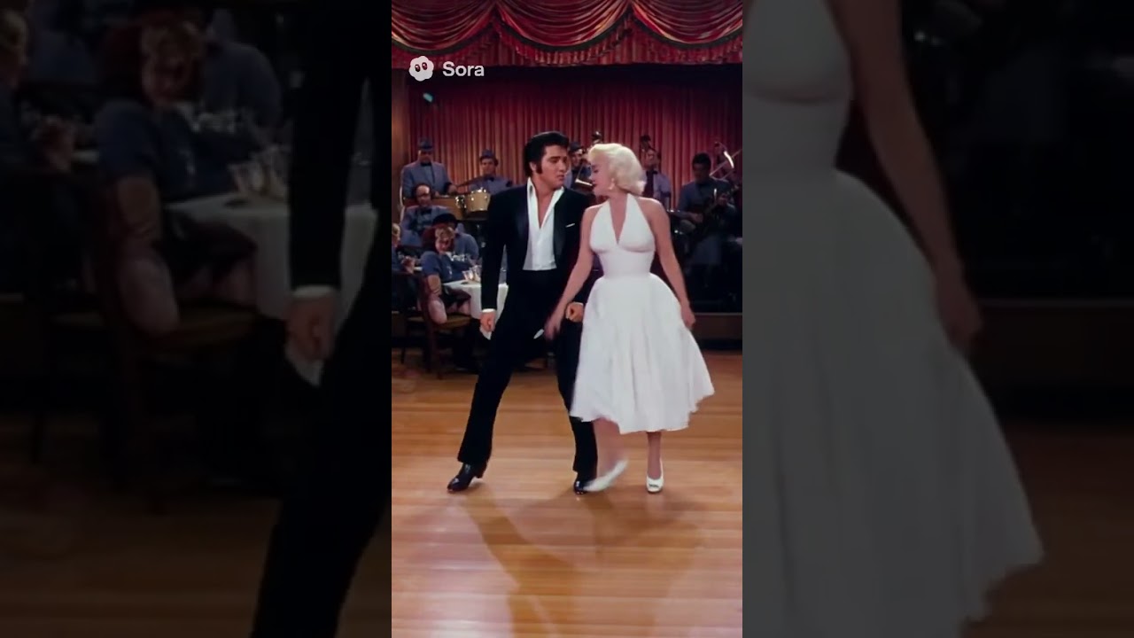 Elvis and Marylin Monroe Tap Dance and Sing together