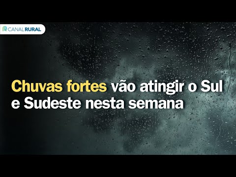Chuvas fortes vão atingir o Sul e Sudeste nesta semana