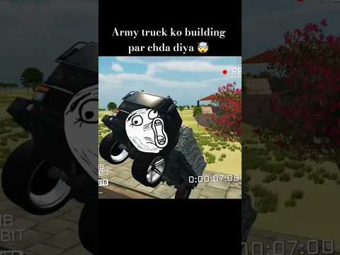 Indian Army truck ko building par chda diya 🤯 Indian vehicle simulator 3D game #shorts #shortsfeed