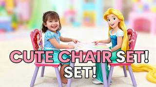 Ariel & Rapunzel Character Chair Set with Table | Unboxing & Assembly