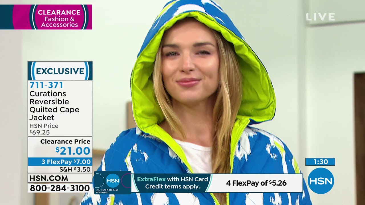 Curations Reversible Quilted Cape Jacket