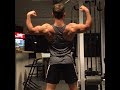 17 YEARS OLD BODYBUILDER TRAINING BACK AND POSING