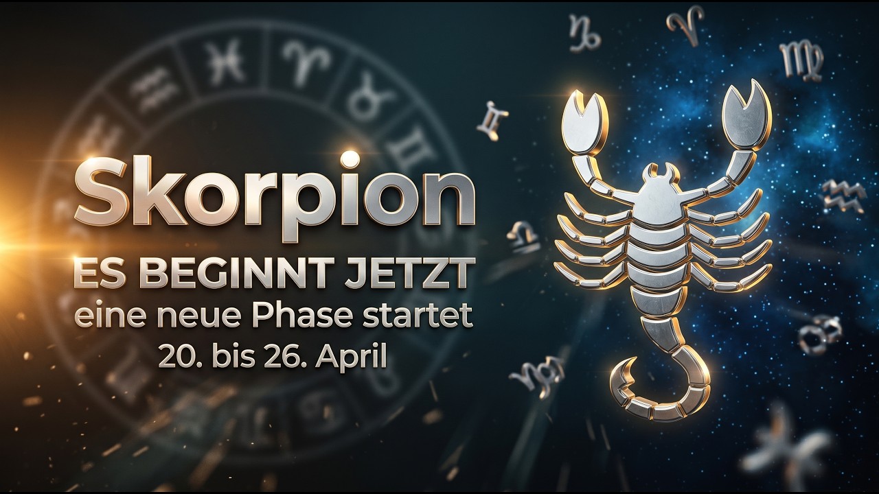 Skorpion ♏ Wochenhoroskop 20.–26. April 2026 | Intensive Veränderungen