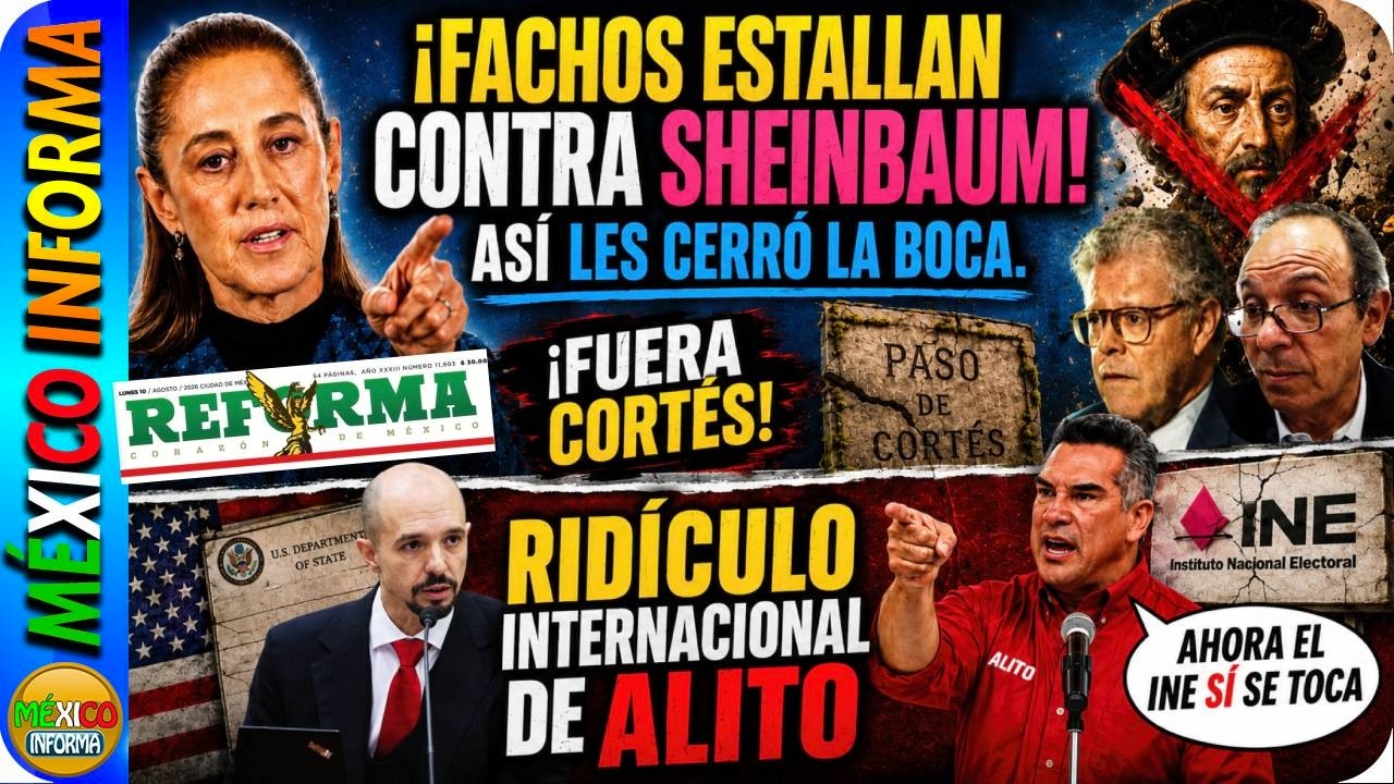 SHEINBAUM LE CONTESTA AL REFORMA Y A INTELECTUALES ORGÁNICOS. RIDÍCULO DE ALITO:METE DENUNCIA VS INE