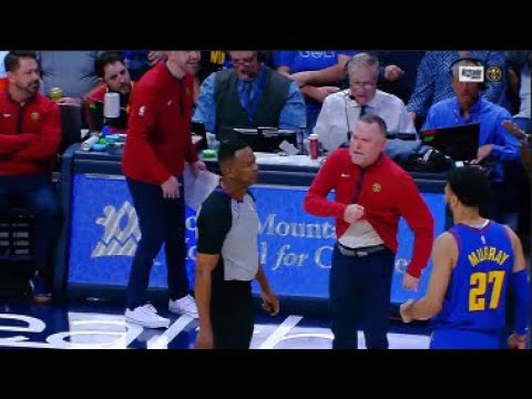 Mike Malone Gets Sick Of Dumb Ref&Gets Tech For Shouting At Him ! Can't Believe This !