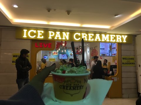 Ice Pan Creamery Delhi | Banarasi Pan with Rum Raisin ice cream roll