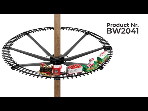 Karácsonyfa kisvasút - zenél, világít - elemes - BW2041